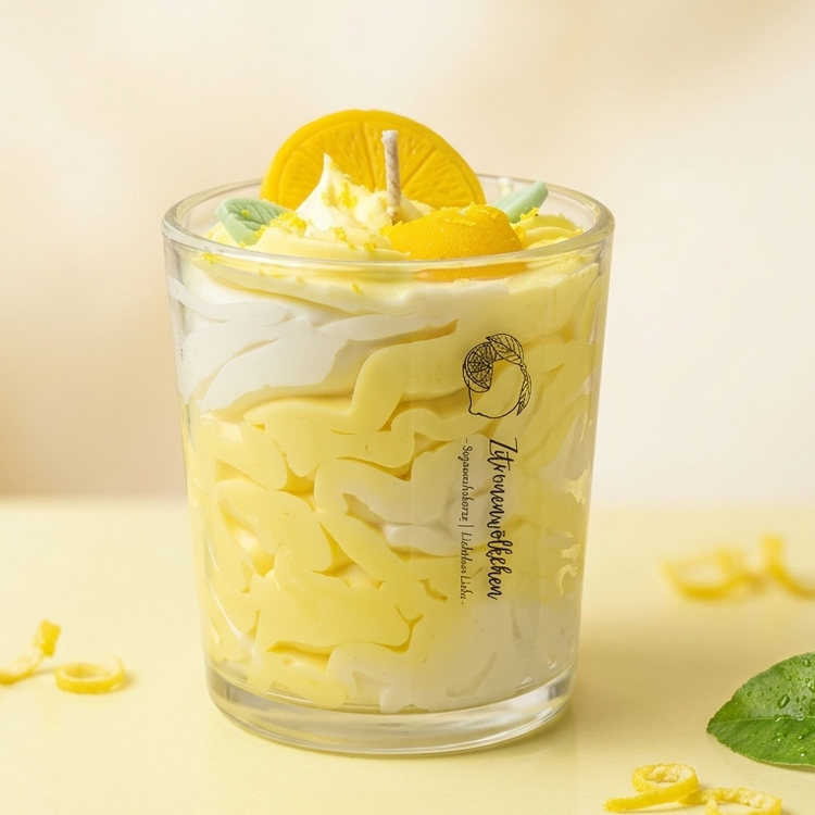 Zitronenwölkchen – Frische Duftkerze handgemacht