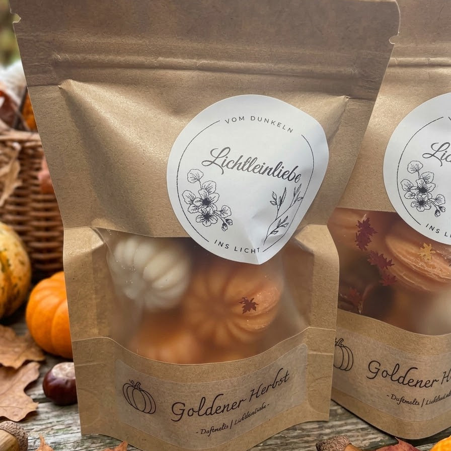 Goldener Herbst – Handgegossene Kürbis-Duftmelts