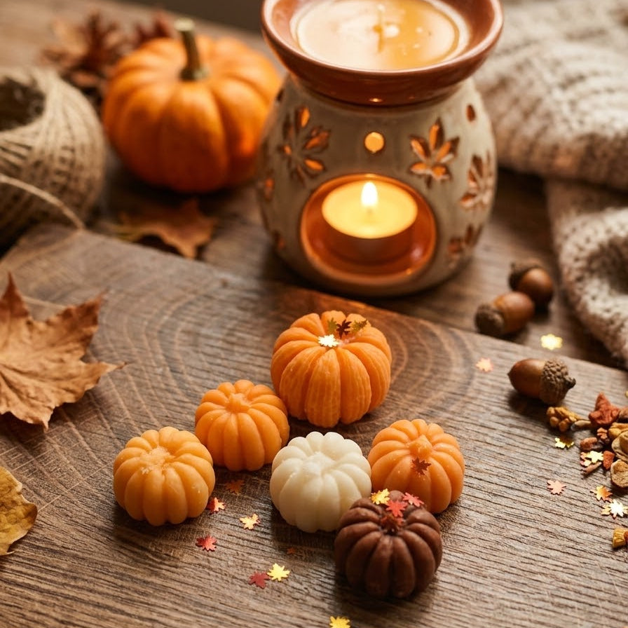 Goldener Herbst – Handgegossene Kürbis-Duftmelts