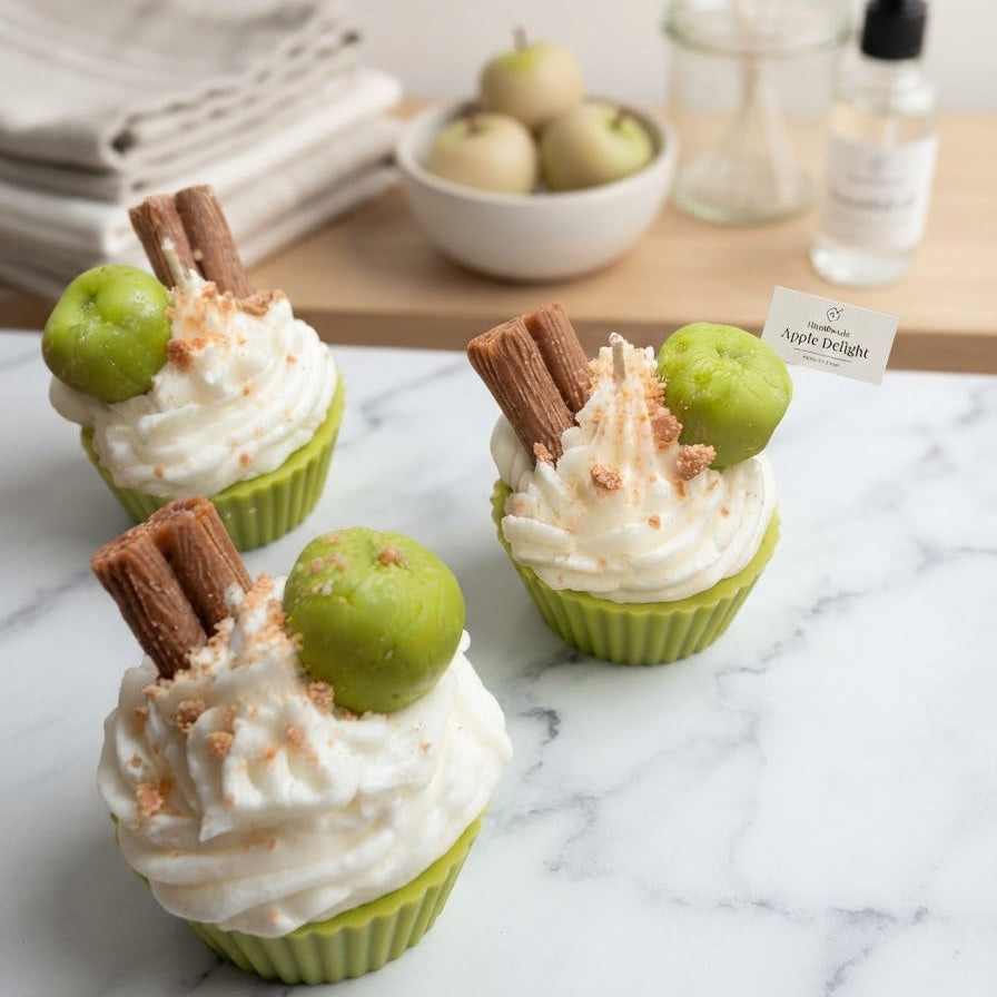 Saurer Apfel-Zimt Cupcakekerze - Kleine Auszeit für die Seele