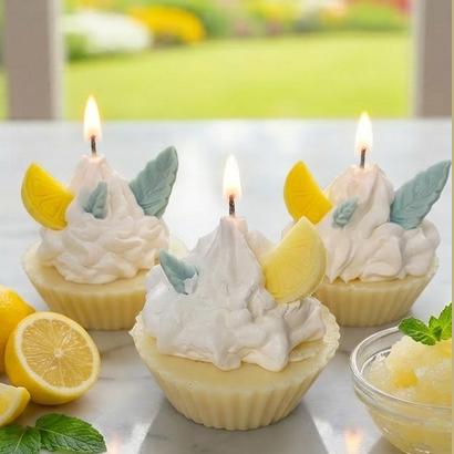 Zitronen Cupcake-Kerze 🍋